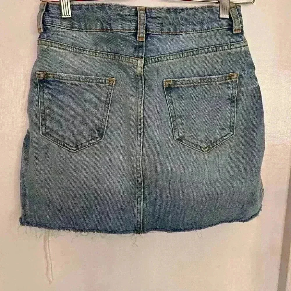 Zara Jean Skirt with Side Stripes Size XS - Picture 6 of 7